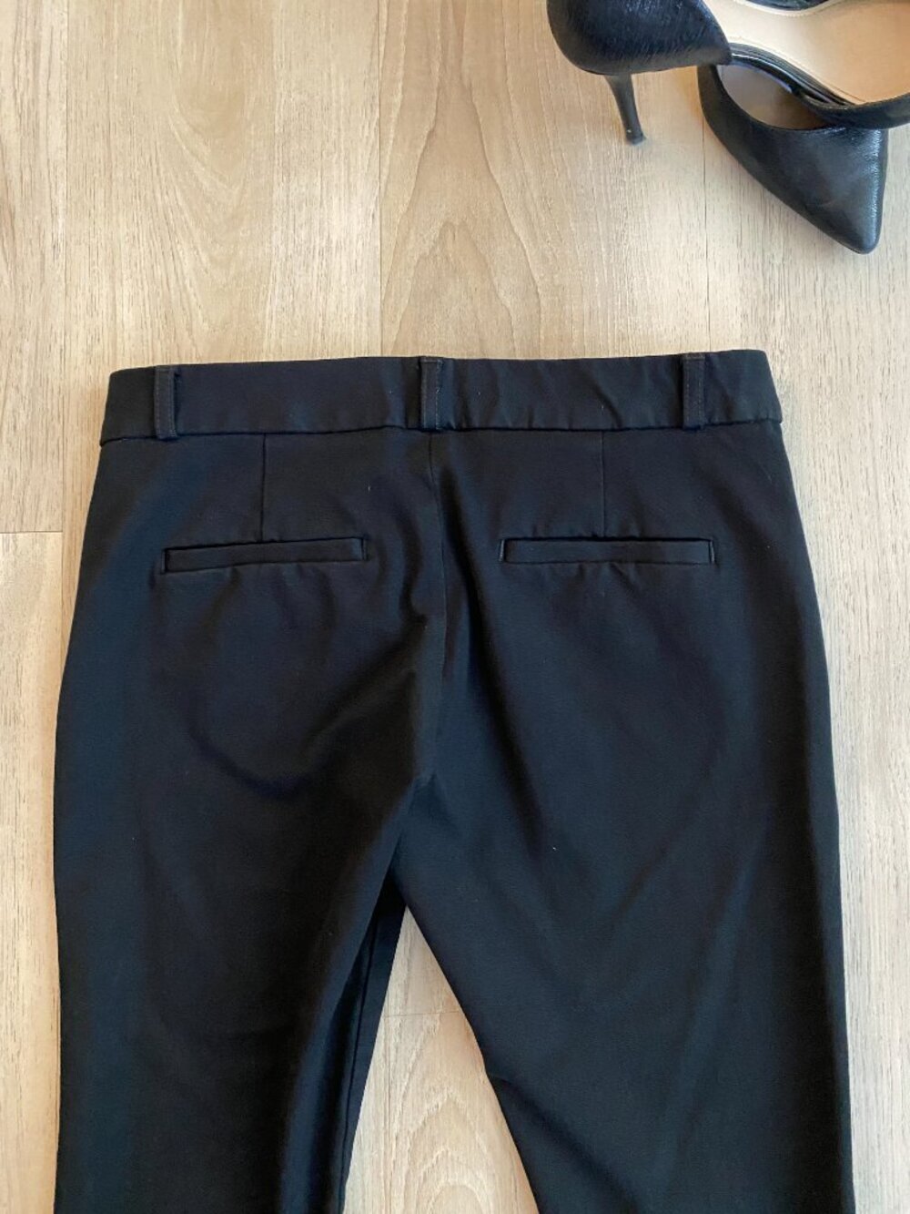 Banana Republic Sloan Pants 2P Petite Black Slim Ankle Low Rise Career Workwear - Picture 9 of 9